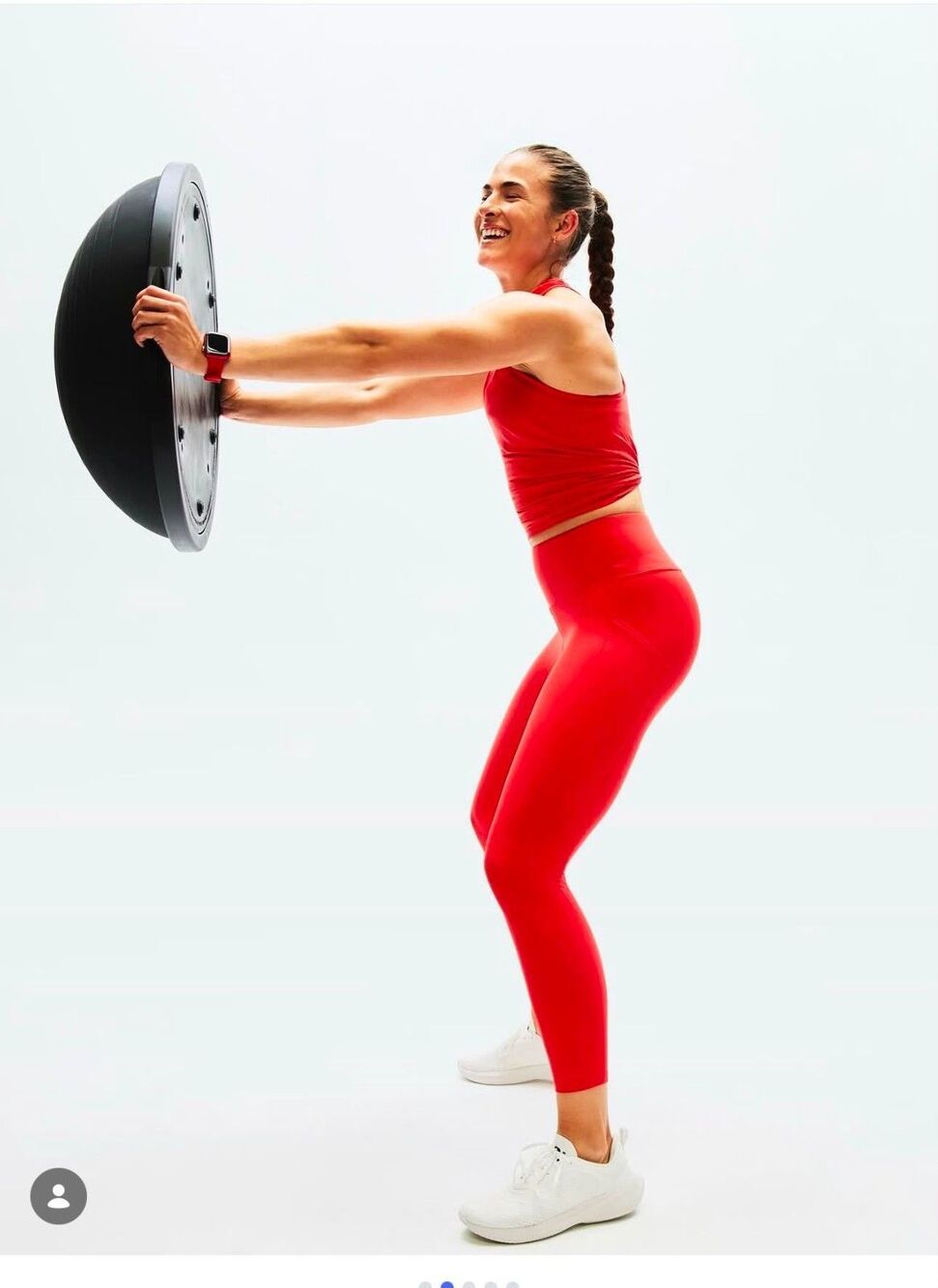 Athleta Interval Stash High Rise 7/8 Legging Cardinal Red #821389